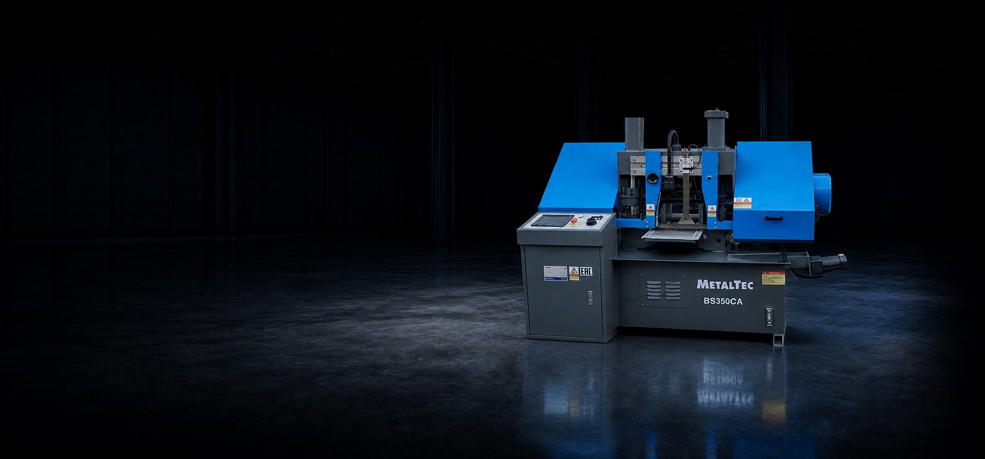 MetalTec BS 350 CA автоматический колонный ленточнопильный станок главное фото
