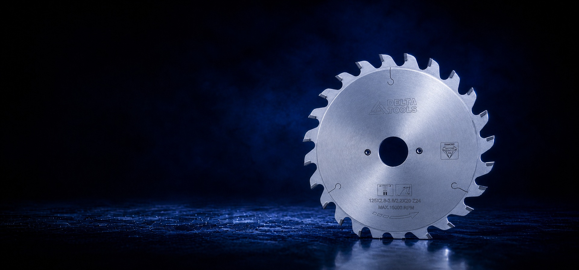 Пила подрезная DELTA TOOLS 125x20x2.8/3.6x12+12T алмазная составная главное фото