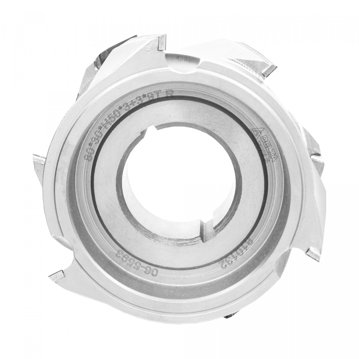 Фреза алмазная DELTA TOOLS 80x30x50 3+3x9Т R фуговальная для кромкооблицовочныx станков фото